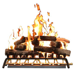 Warming Trends Outdoor Fireplace Kit For 24-Inch Opening With 120K BTU H-Style Crossfire 2.0 Brass Burner