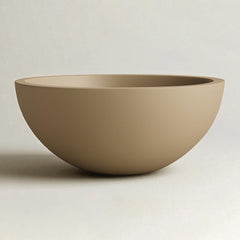 Warming Trends AON GFRC Architectural Aura Bowl Concrete Vessels w/ Crossfire Brass Burner