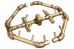 Warming Trends Crossfire CFBO180 Octagon Brass Fire pit burner in white background