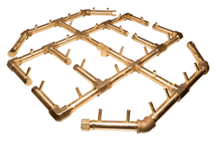 Warming Trends Crossfire CFBO360 Octagon Brass Fire pit burner in white background