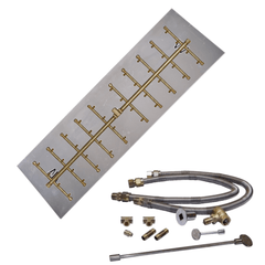 Warming Trends Crossfire 2.0 Universal Double Tree-Style Brass Gas Fire Pit Burner Kit
