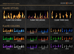 Modern Flames OR-SLIM Orion Slim Heliovision Fireplace w/ Free Taller Flames Upgrade