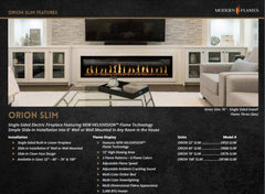 Modern Flames OR-SLIM Orion Slim Heliovision Fireplace w/ Free Taller Flames Upgrade