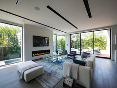 Modern Flames Orion Slim Fireplace Set on the Living Area