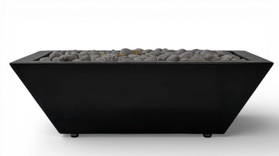 Warming Trends AON GFRC Architectural Pinnacle Square Wok Metal Vessels w/ Crossfire Brass Burner