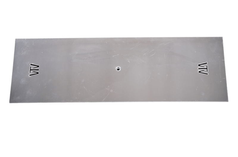 Rectangular aluminum fire pit burner plate with hole in the middle available in any size