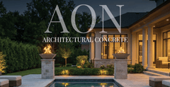 Warming Trends AON GFRC Architectural Aura Bowl Concrete Vessels w/ Crossfire Brass Burner