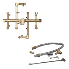 Warming Trends Crossfire 2.0 Universal Original Brass Gas Fire Pit Burner Kit
