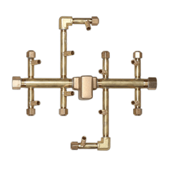 Warming Trends Crossfire 2.0 Universal Original Brass Gas Fire Pit Burner