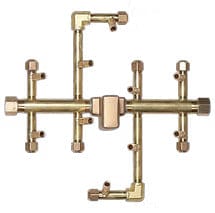 Warming Trends AON GFRC Architectural Aura Bowl Concrete Vessels w/ Crossfire Brass Burner