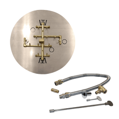 Warming Trends Crossfire 2.0 Universal Original Brass Gas Fire Pit Burner Kit