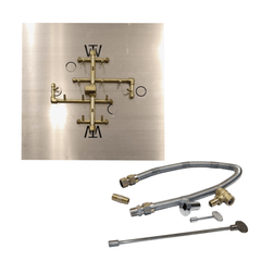 Warming Trends Crossfire 2.0 Universal Original Brass Gas Fire Pit Burner Kit