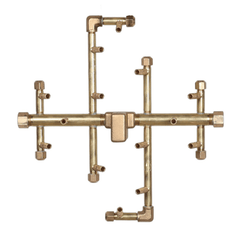 Warming Trends Crossfire 2.0 Universal Original Brass Gas Fire Pit Burner