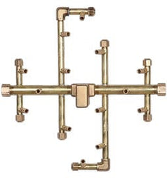 Warming Trends AON GFRC Architectural Aura Bowl Concrete Vessels w/ Crossfire Brass Burner