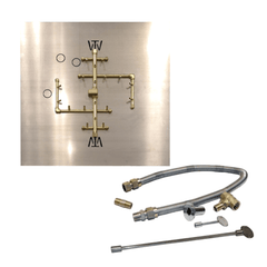 Warming Trends Crossfire 2.0 Universal Original Brass Gas Fire Pit Burner Kit