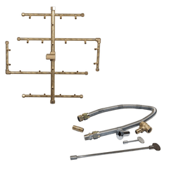Warming Trends Crossfire 2.0 Universal Original Brass Gas Fire Pit Burner Kit