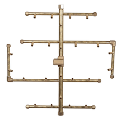 Warming Trends Crossfire 2.0 Universal Original Brass Gas Fire Pit Burner