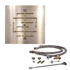 Warming Trends Crossfire 2.0 Universal Original Brass Gas Fire Pit Burner Kit