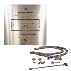 Warming Trends Crossfire 2.0 Universal Original Brass Gas Fire Pit Burner Kit