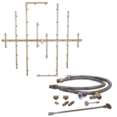 Warming Trends Crossfire 2.0 Universal Original Brass Gas Fire Pit Burner Kit
