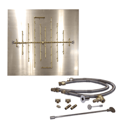Warming Trends Crossfire 2.0 Universal Original Brass Gas Fire Pit Burner Kit