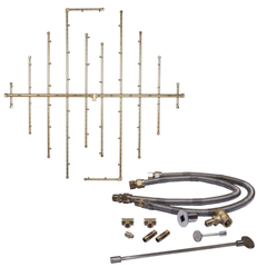 Warming Trends Crossfire 2.0 Universal Original Brass Gas Fire Pit Burner Kit