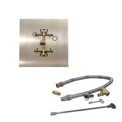 Warming Trends Crossfire 2.0 Universal Original Brass Gas Fire Pit Burner Kit