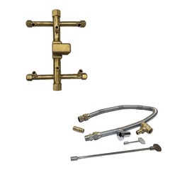 Warming Trends Crossfire 2.0 Universal Original Brass Gas Fire Pit Burner Kit