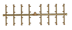 Warming Trends Crossfire 2.0 Universal Double Tree-Style Brass Gas Fire Pit Burner