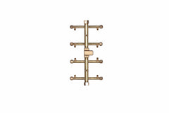Warming Trends Crossfire 2.0 Universal Tree-Style Brass Gas Fire Pit Burner Kit