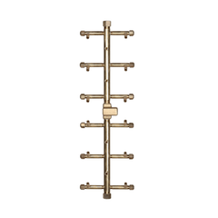 Warming Trends Crossfire 2.0 Universal Tree-Style Brass Gas Fire Pit Burner
