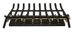 Warming Trends Outdoor Fireplace Kit For 42-Inch Opening With 230K BTU Tree-Style Crossfire 2.0 Brass Burner