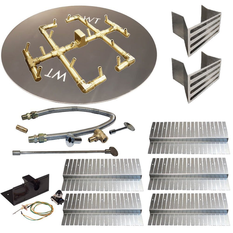 Warming Trends Valencia Universal Paver Kit with Crossfire Brass Burner and 29