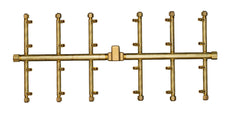 Warming Trends Crossfire 2.0 Universal Double Tree-Style Brass Gas Fire Pit Burner Kit