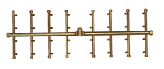 Warming Trends Crossfire 2.0 Universal Double Tree-Style Brass Gas Fire Pit Burner Kit