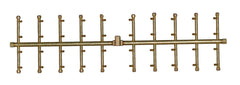 Warming Trends Crossfire 2.0 Universal Double Tree-Style Brass Gas Fire Pit Burner Kit