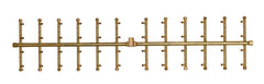 Warming Trends Crossfire 2.0 Universal Double Tree-Style Brass Gas Fire Pit Burner Kit