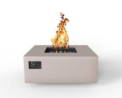 Warming Trends AON Powder-Coated Steel Square Fire Table w/ Crossfire Brass Burner
