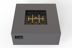 Warming Trends AON Powder-Coated Steel Square Fire Table w/ Crossfire Brass Burner