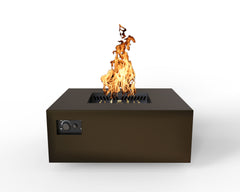 Warming Trends AON Powder-Coated Steel Square Fire Table w/ Crossfire Brass Burner