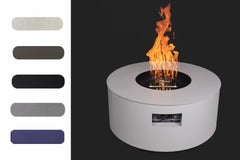 Warming Trends AON Powder-Coated Steel Circular Fire Table w/ Crossfire Brass Burner