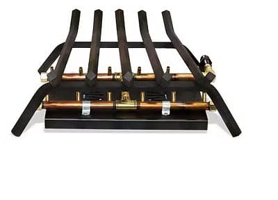 Warming Trends Outdoor Fireplace Kit For 24-Inch Opening With 120K BTU H-Style Crossfire 2.0 Brass Burner