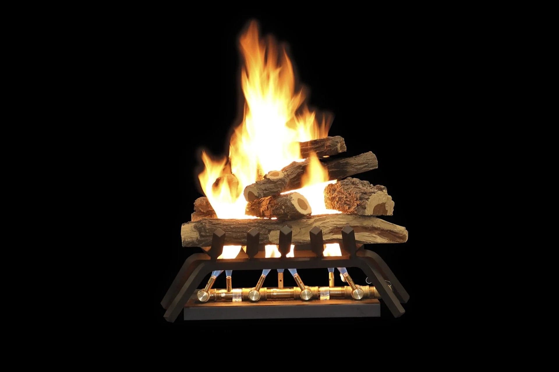 Warming Trends Outdoor Fireplace Kit For 24-Inch Opening With 120K BTU H-Style Crossfire 2.0 Brass Burner