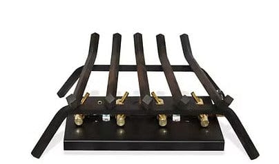 Warming Trends Outdoor Fireplace Kit For 30-Inch Opening With 110K BTU Tree-Style Crossfire 2.0 Brass Burner
