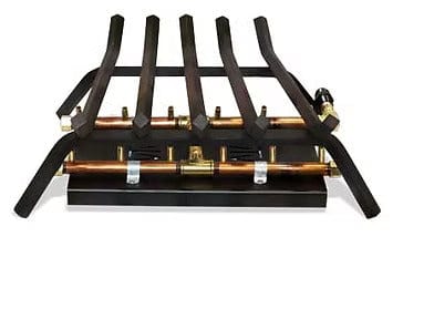 Warming Trends Outdoor Fireplace Kit For 30-Inch Opening With 120K BTU H-Style Crossfire 2.0 Brass Burner