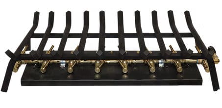 Warming Trends Outdoor Fireplace Kit For 48-Inch Opening With 290K BTU Tree-Style Crossfire 2.0 Brass Burner