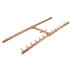 Warming Trends 42 x 14-Inch Crossfire H-Style Brass Gas Fire Pit Burner