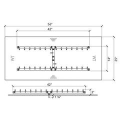 Warming Trends 42-inch Burner with Specification and Drawing