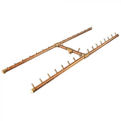 Warming Trends 48 x 14-Inch Crossfire H-Style Brass Gas Fire Pit Burner