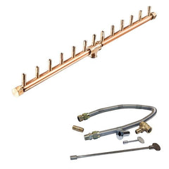 Warming Trends Crossfire Linear Brass Firepit Burner Kit available in different sizes